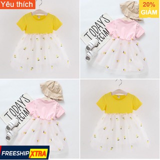 [SIÊU HOT] Đầm bé gái 8kg - 15kg☆ngắn tay ☆ váy dành cho bé gái 1 - 4 tuổi