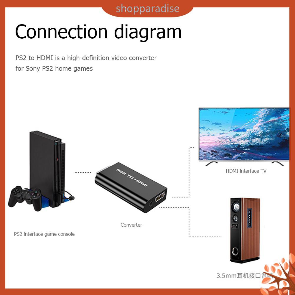 Bộ Chuyển Đổi Ps2 Sang Hdmi Với Đầu Ra Âm Thanh 3.5mm Cho Hdtv / Pc