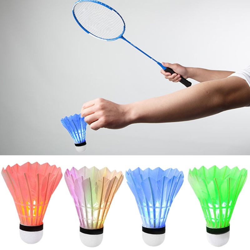 QQ Bộ 6 Quả Cầu Lông Có Đèn LED Phát Sáng Trong Bóng Tối