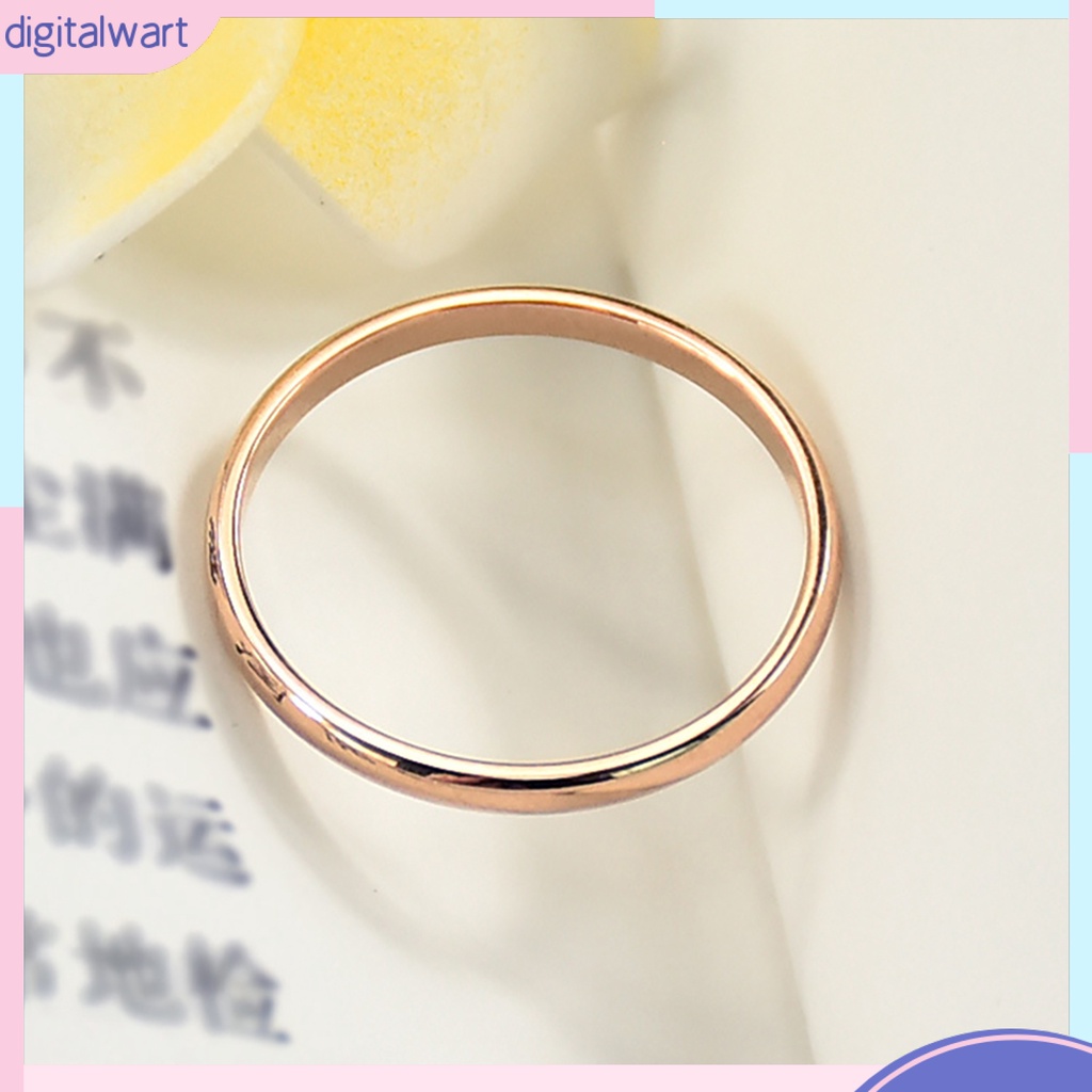 Nhẫn Thời Trang Bằng Thép Titan Đơn Giản Cho Cặp Đôi