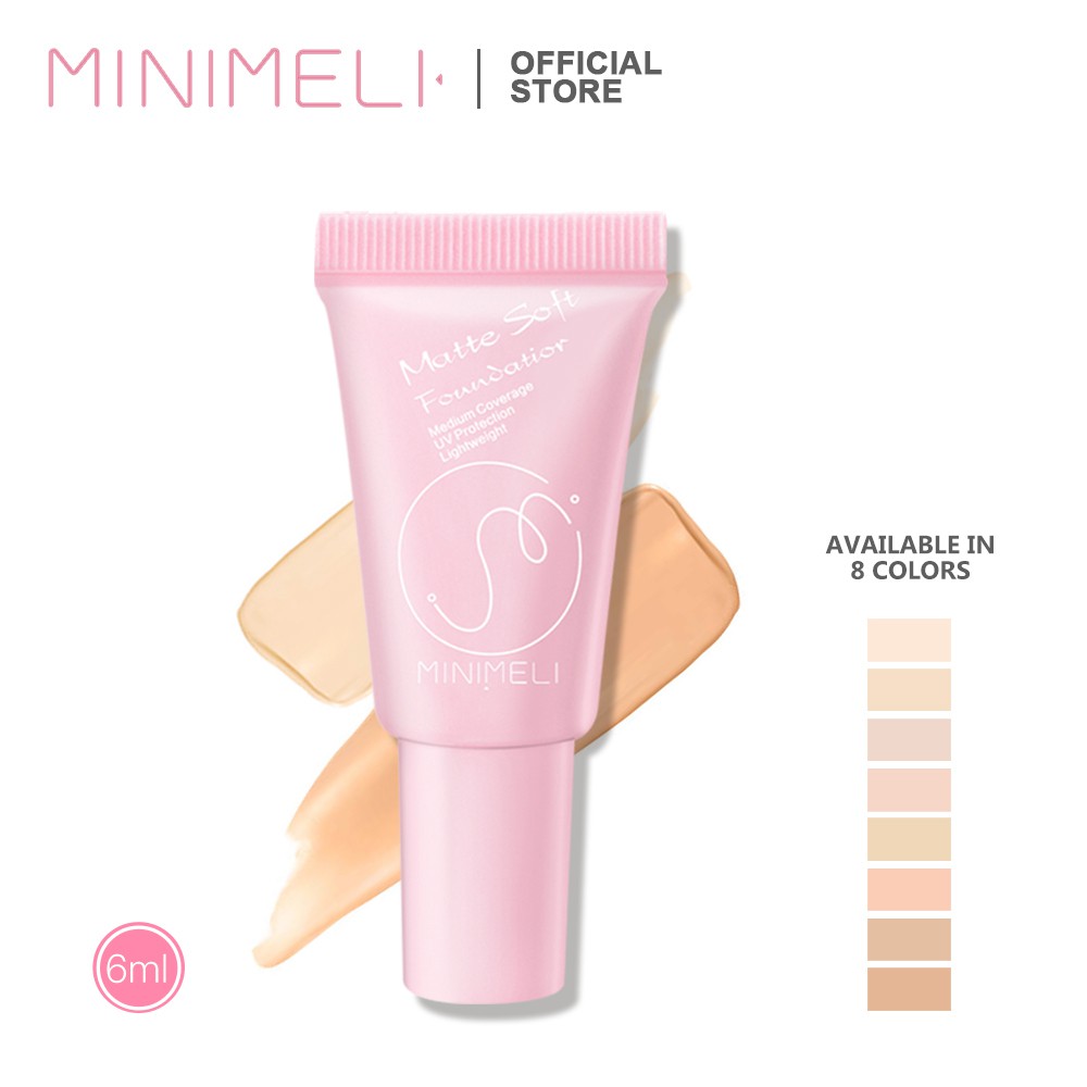 MINIMELI Kem nền dạng lỏng lâu trôi cho lớp trang điểm sành điệu 6ml