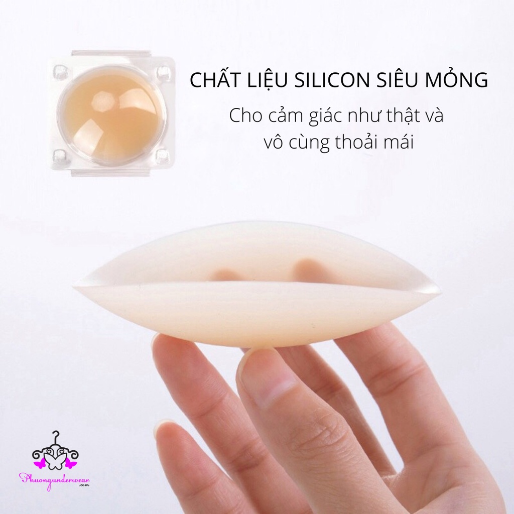 Miếng dán ngực silicon nhiệt tự thân siêu mỏng