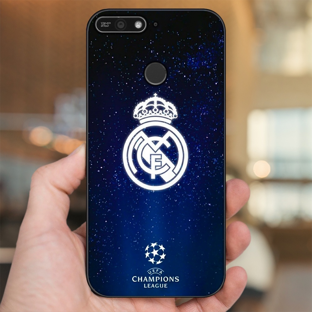 Ốp lưng Huawei Y6 Prime viền đen in hình Real Madrid