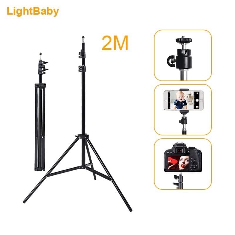 Vòng Đèn 26cm + Giá Đỡ Ba Chân 2.1m Chất Lượng Cao Hỗ Trợ Quay Video / Live / Youtube