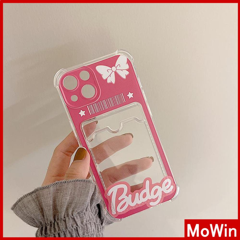 Ốp Điện Thoại Silicon Mềm Trong Suốt Có Ngăn Đựng Thẻ Và Tấm Bảo Vệ Camera Chống Sốc Cho iPhone 13 Pro Max 12 11 7 Plus