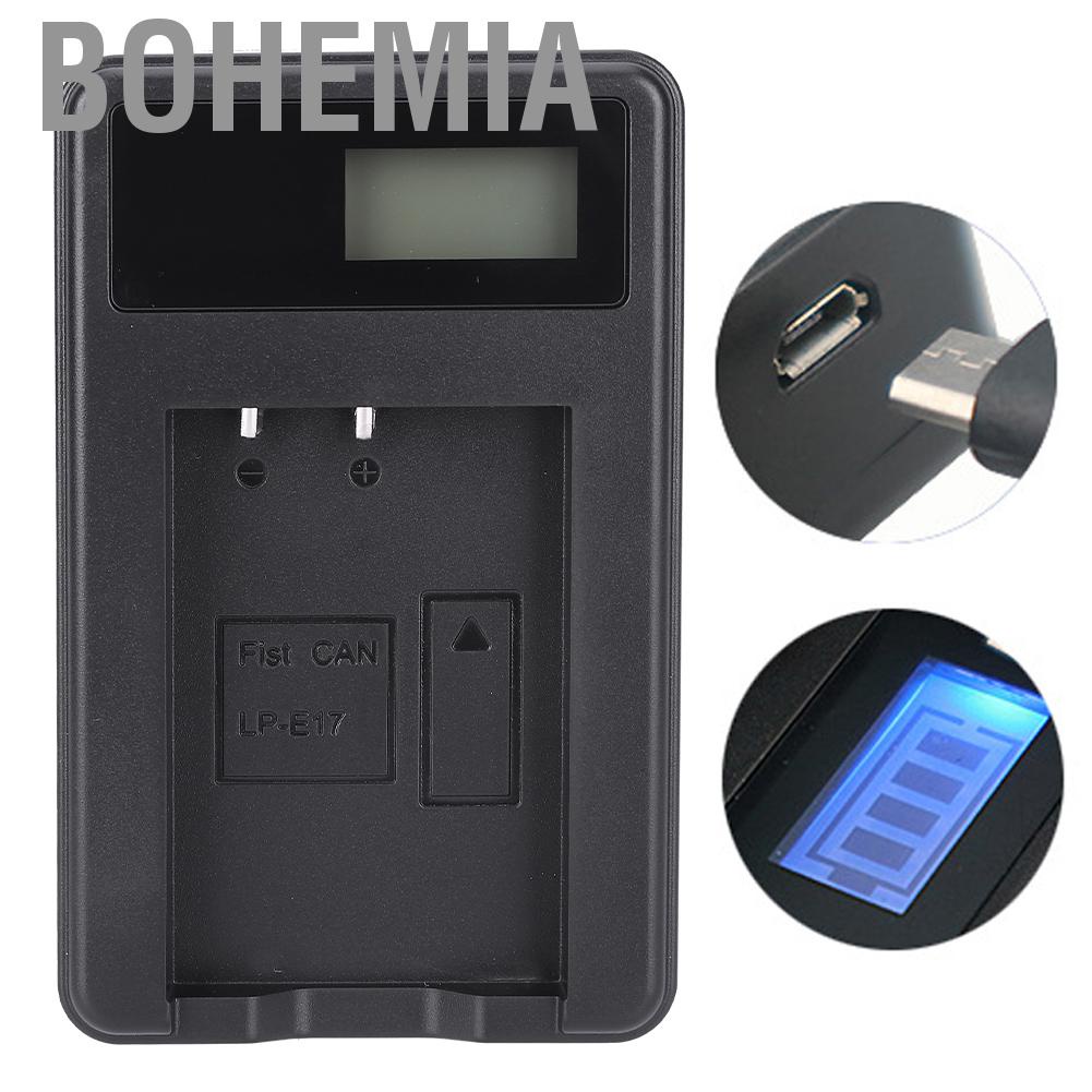 Sạc Pin Máy Ảnh Thông Minh Màn Hình Lcd Cổng Usb Phong Cách Bohemia