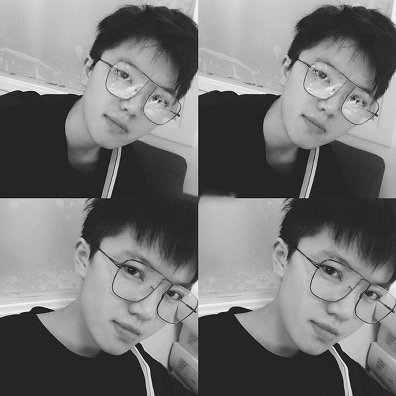 Mắt Kính Gọng Vuông Kim Loại Chống Ánh Sáng Xanh Thời Trang Retro Cho Nam Nữ