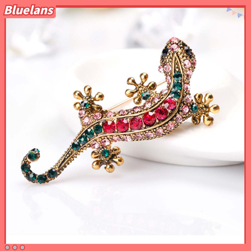 Ghim Cài Áo Hình Thằn Lằn Đính Đá Nhân Tạo Đẹp Mắt