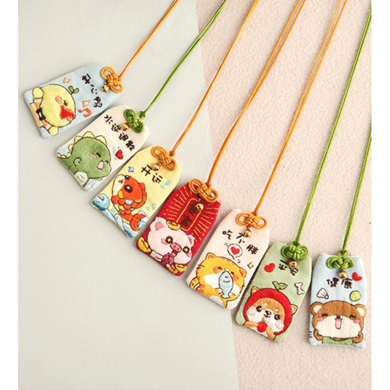 DIY Gói nguyên liệu tự thêu túi thơm Omamori đáng yêu lenmade