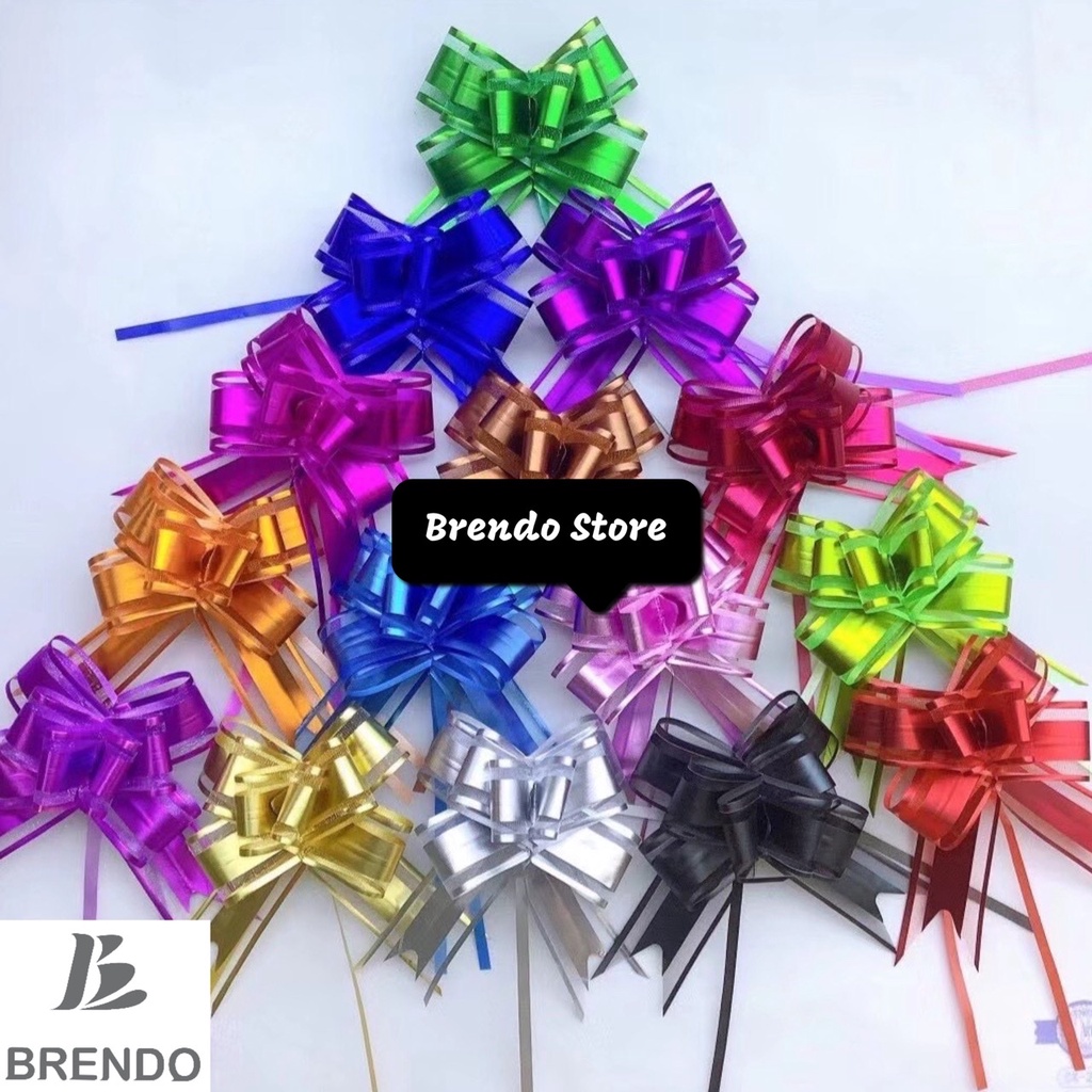Sỉ nơ rút bản rộng 5cm - 10 cái - Gói quà tặng, hộp quà - Brendo Store