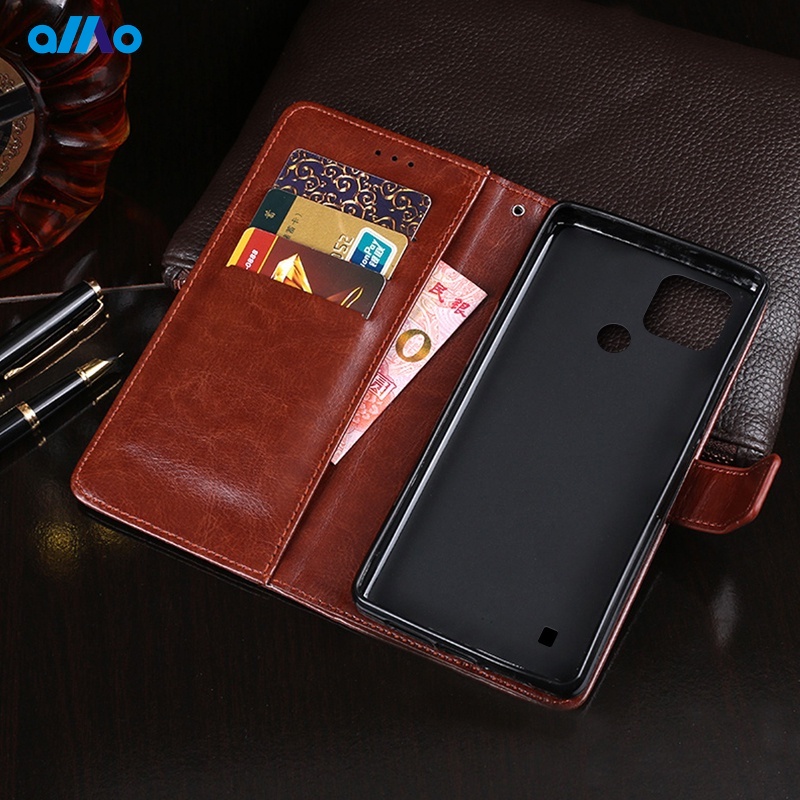 Bao Da Nắp Gập Kiểu Ví Phong Cách Doanh Nhân Sang Trọng Cho realme c67 c21y c25s c21 c20 c15 c12 c11 realme c21y