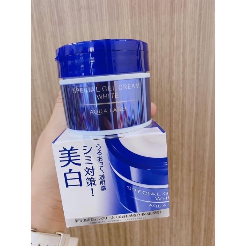 Kem dưỡng trắng da Shiseido Aqualabel Special Gel White cấp ẩm ngừa sạm nám da 5 in 1 90g