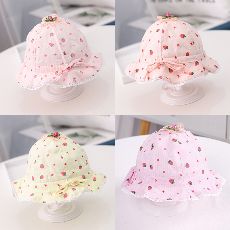 Nón tai bèo hình trái dâu xinh xắn dành cho bé