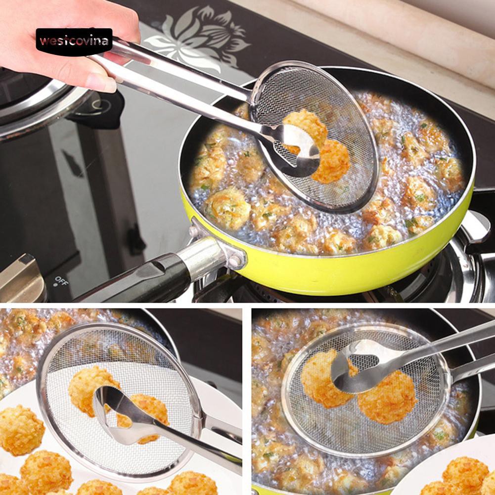 Kẹp thức ăn kiêm muỗng tiện lợi bằng thép không gỉ