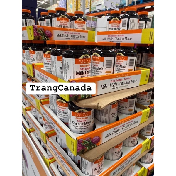 Viên uống thải độc gan Milk thistle  Holista Canada