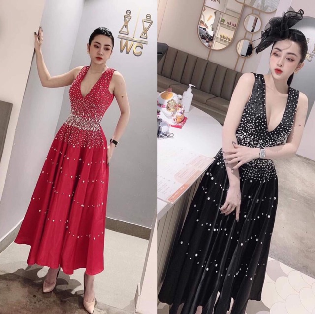 ẢNH VÀ VIDEO THẬT 1000%  Đầm xoè đính cườm cao cấp