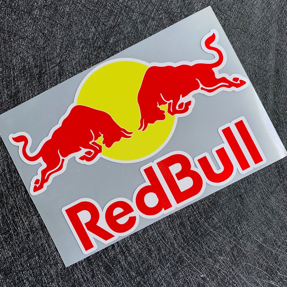 Miếng Dán Phản Quang Hình Logo Red Bull Trang Trí Bình Xăng Xe Hơi