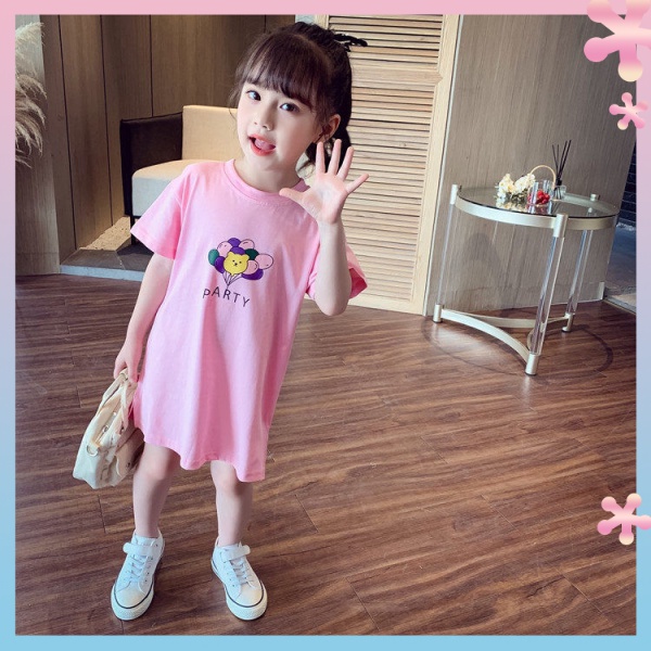 ✨✨Đầm Dài In Họa Tiết Hoạt Hình Phong Cách Hàn Quốc Thời Trang Mùa Hè Dành Cho Bé Gái 2022