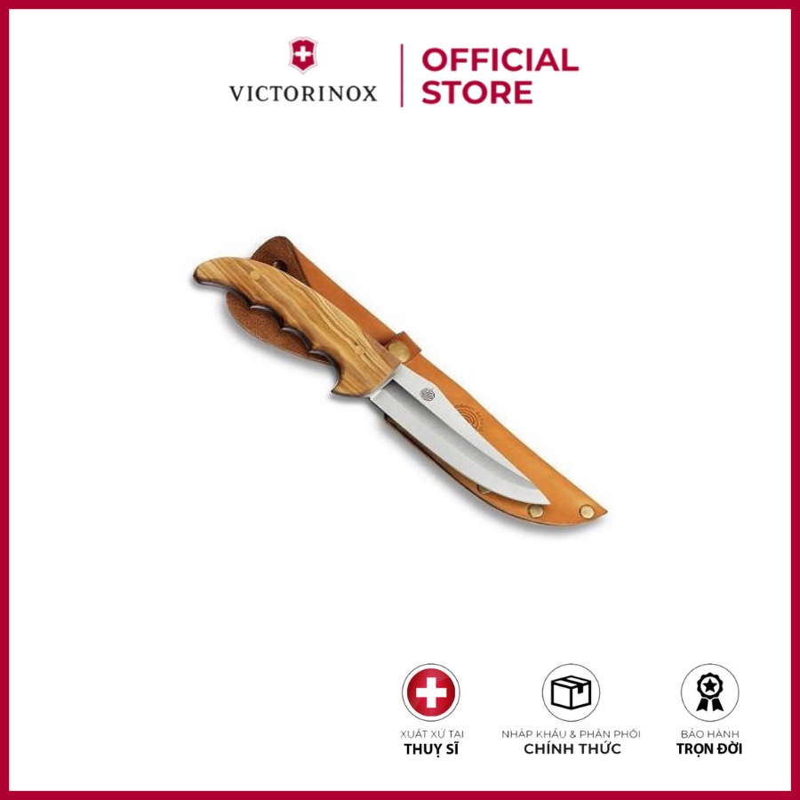 Dao Sinh Tồn Victorinox 12cm  4.2253 - Olive Wood Handle - Hãng phân phối chính thức