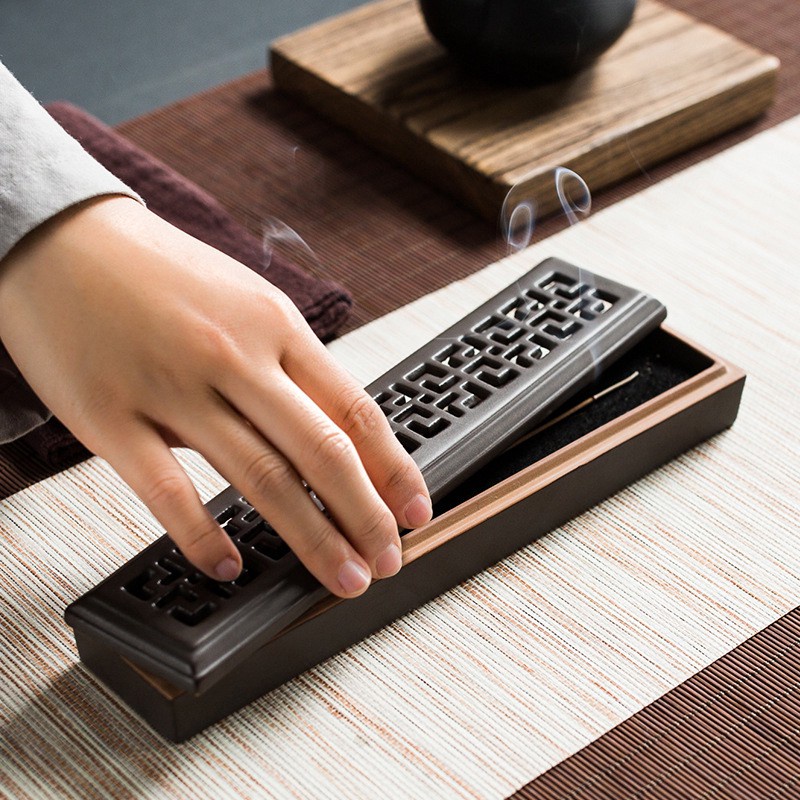 Giao Nhanh Hộp Đốt Trầm Hương Bằng Gỗ Đàn Hương - Hàng cao cấp