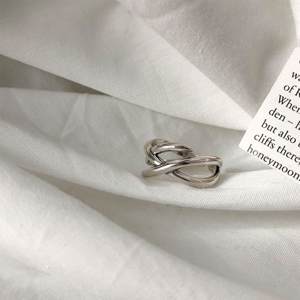 Nhẫn Hở Nhiều Lớp Hình Trái Tim Thời Trang Hàn Quốc Cho Cặp Đôi