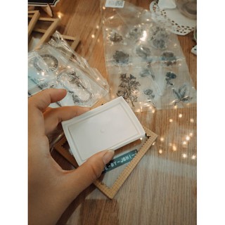 Cán dấu thủy tinh con dấu silicon clear stamp