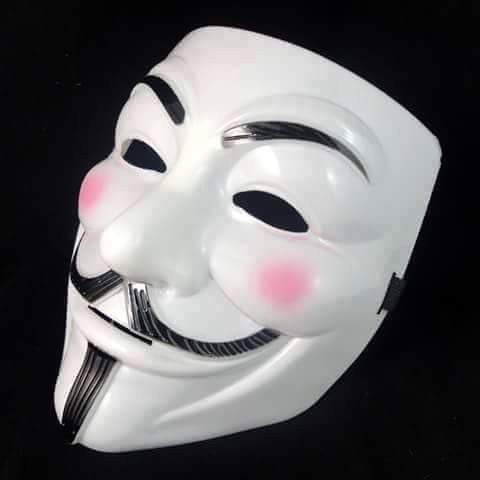 Mặt nạ hacker - Anonymous - Mặt nạ hacker 2020 - MẶT NẠ HÓA TRANG HACKER anonymous màu trắng