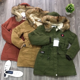 Áo khoác kaki lót lông cao cấp