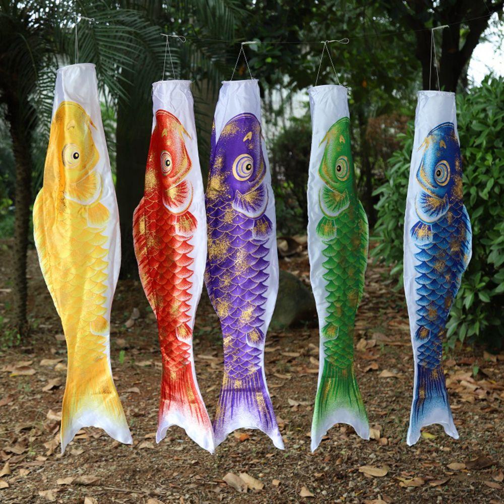 PATRICIA Cờ Treo Tường Hình Cá Chép Màu Đồng Chất Lượng Cao Chống Thấm Nước
