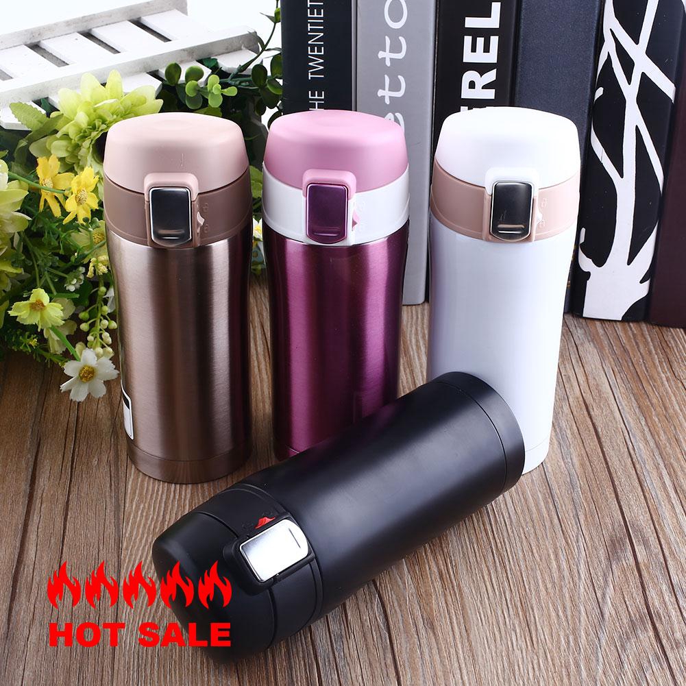 Cup Vacuum Flask Thermos Bottle Stainless Steel 350ML Travel Mug Coffee Portable