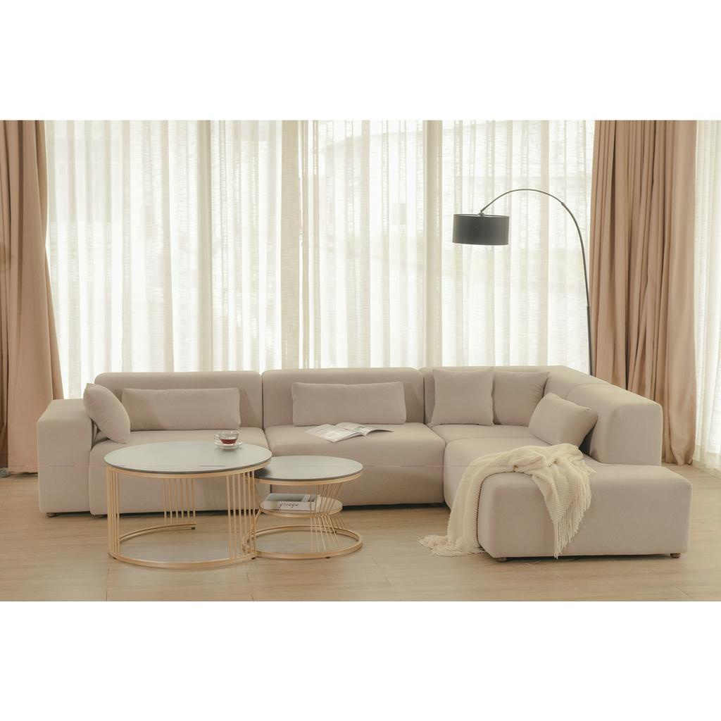 Sofa Vải ARIZE Alounge COMODO Vải Aquaclean Cao Cấp Kèm 4 Gối Tựa
