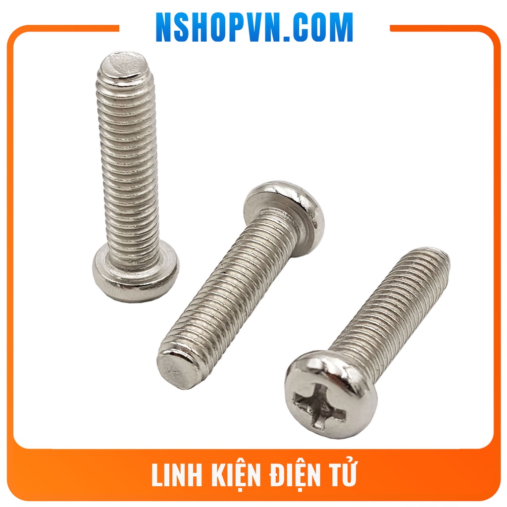 Ốc vít đầu tròn inox 201 M3 | M4 | M5 nhiều kích thước