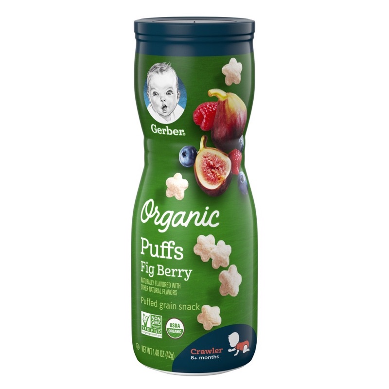 Bánh ăn dặm Gerber từ ngũ cốc (Hàng air đủ bill mua hàng) - Gerber Organic Puffs