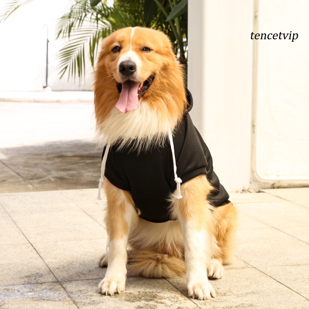 Áo hoodie giữ ấm thoải mái có dây rút tiện lợi dễ thương cho chó lớn