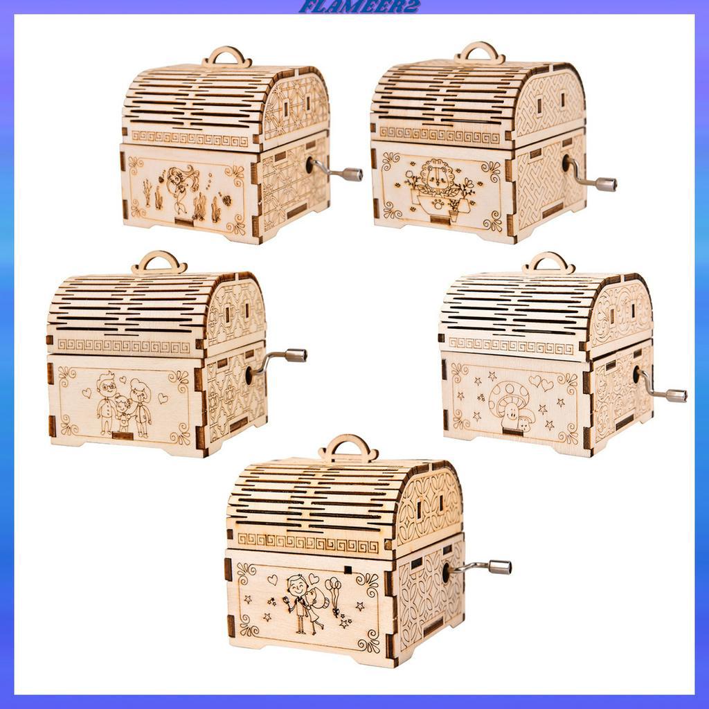 Hộp Nhạc 3D Laser Cut Treasure Bằng Gỗ Đồ Chơi Giáo Dục Dành Cho Trẻ