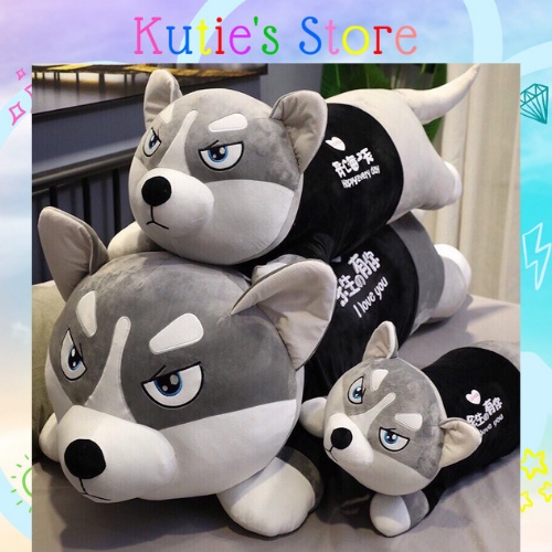 Chó Husky Bông chó mặt ngáo Siêu To Khổng Lồ - Gấu Bông Husky - KUTIES STORE