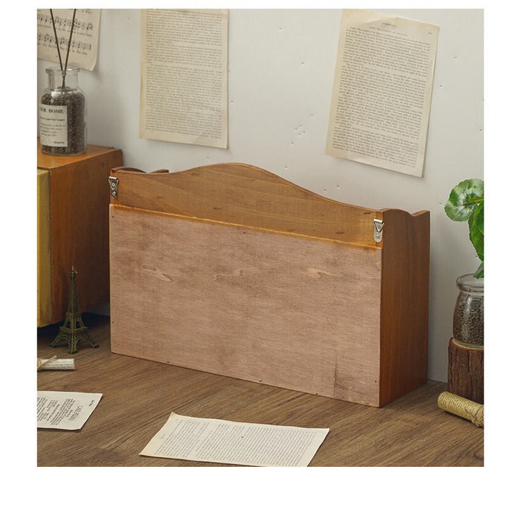Tủ Gỗ Mini Để Bàn 4 Ngăn Đựng Đồ Decor Phong Cách Vintage