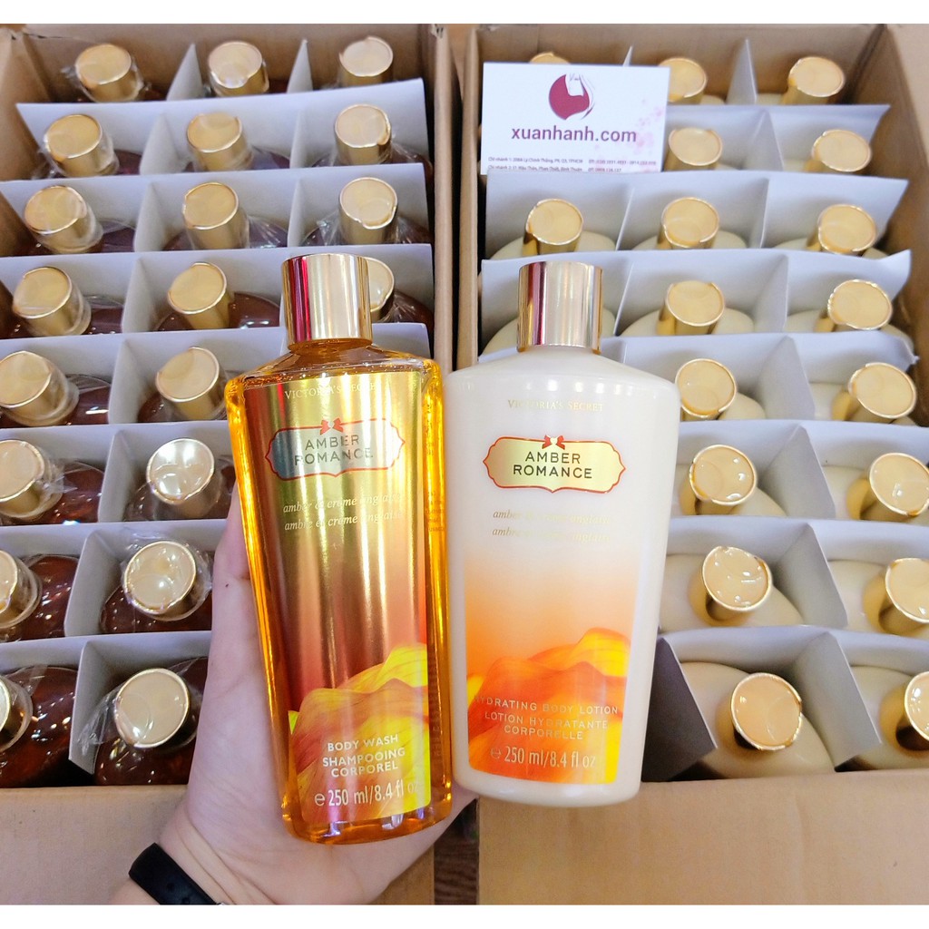 Combo tắm + dưỡng thể Victoria Secret Amber Romance lôi cuốn, quyến rũ, 250mlx2 | BigBuy360 - bigbuy360.vn