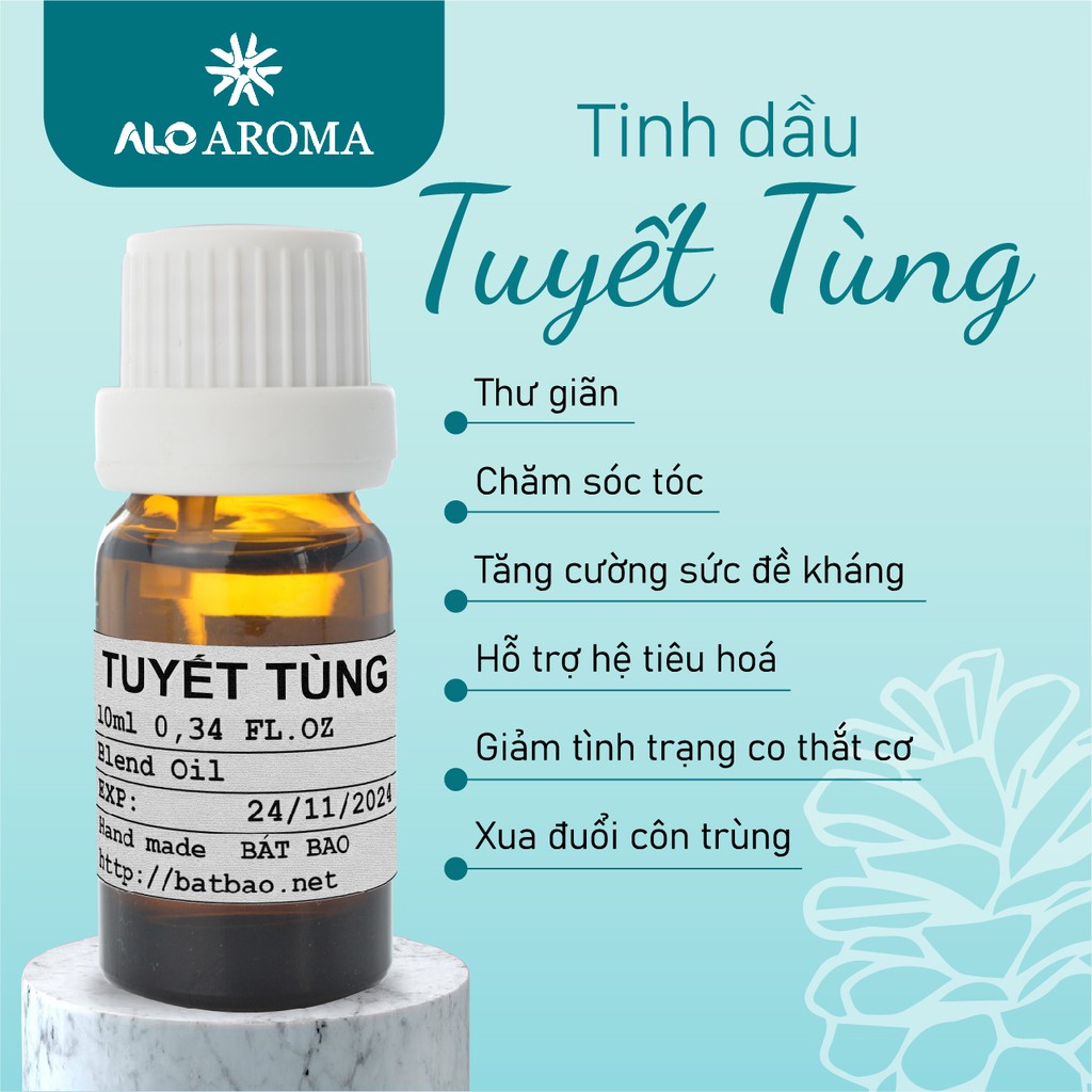 Tinh Dầu Tuyết Tùng (Hoàng Đàn) Thiên Nhiên giảm gàu, thanh lọc cơ thể, thư giãn Cedarwood Essential Oil AloAroma