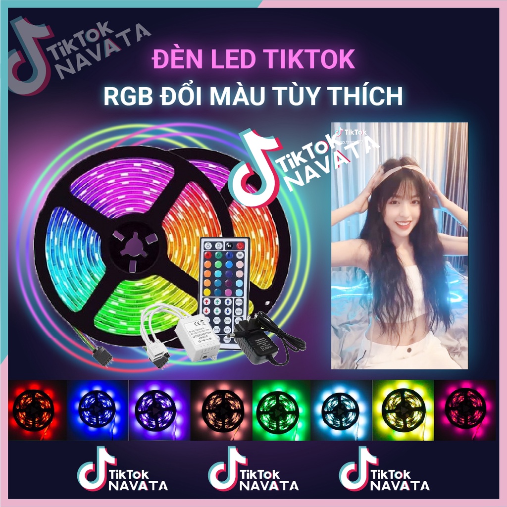 Đèn Led TikTok chuyên quay TikTok loại chuyển màu dài 5m, đèn trang trí những video triệu views của các hot TikToker