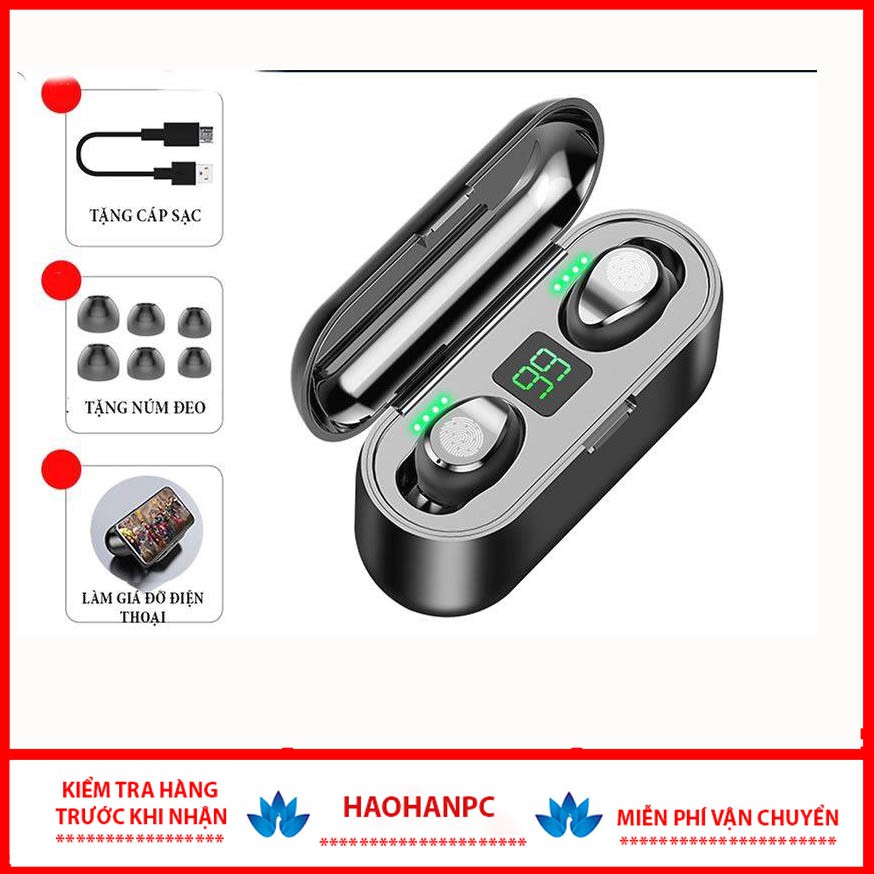 Tai Nghe Không Dây True Wireless AMOI F9  Nút Cảm Ứng  Bluetooth 5.0