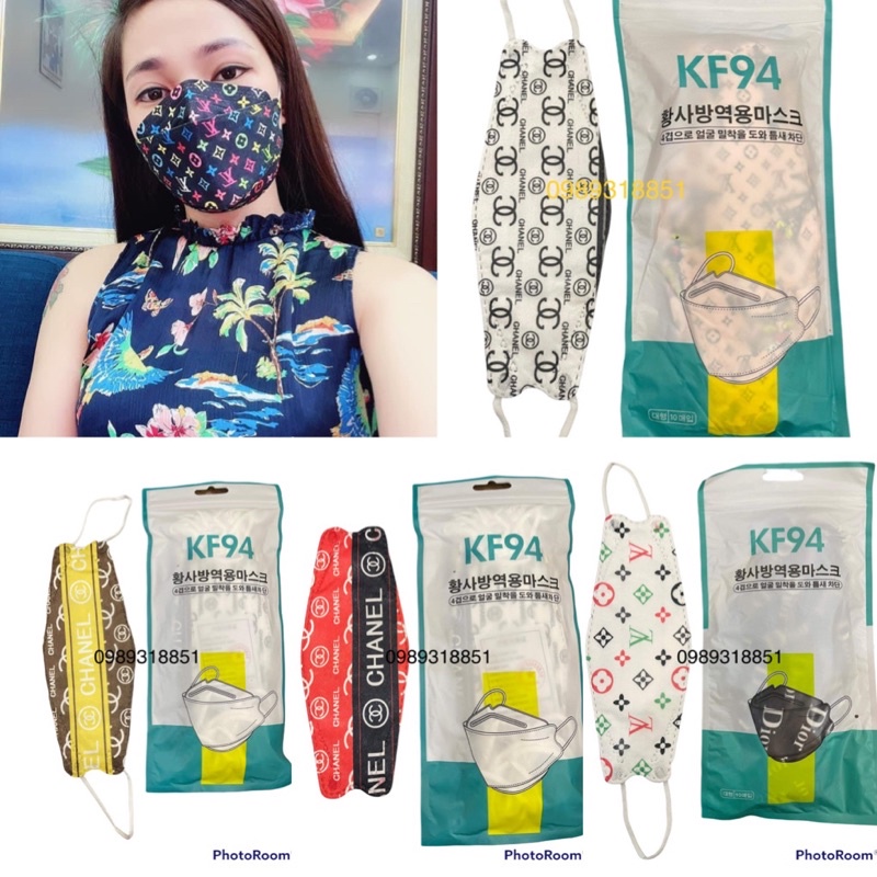 [Hàng Mới Về ]Khẩu Trang KF94 Hàn Quốc-Gói 10 cái khẩu trang kháng khuẩn thời trang