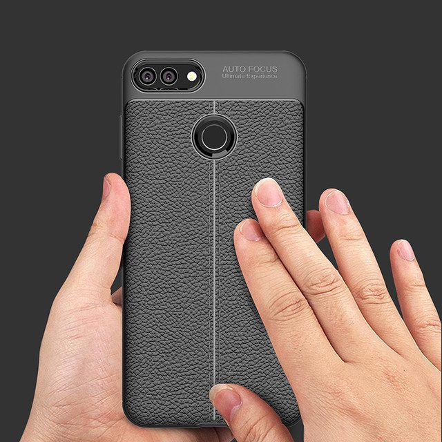 Ốp Silicon Vân Da Cho Huawei Y9-2018 Auto Focus