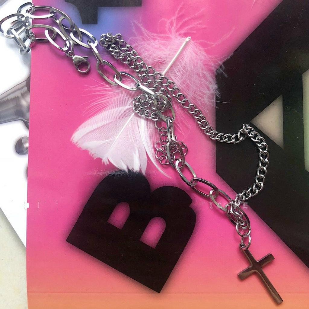 vòng cổ Thiết Kế Mặt Chữ Thập Bất Đối Xứng Cá Tính