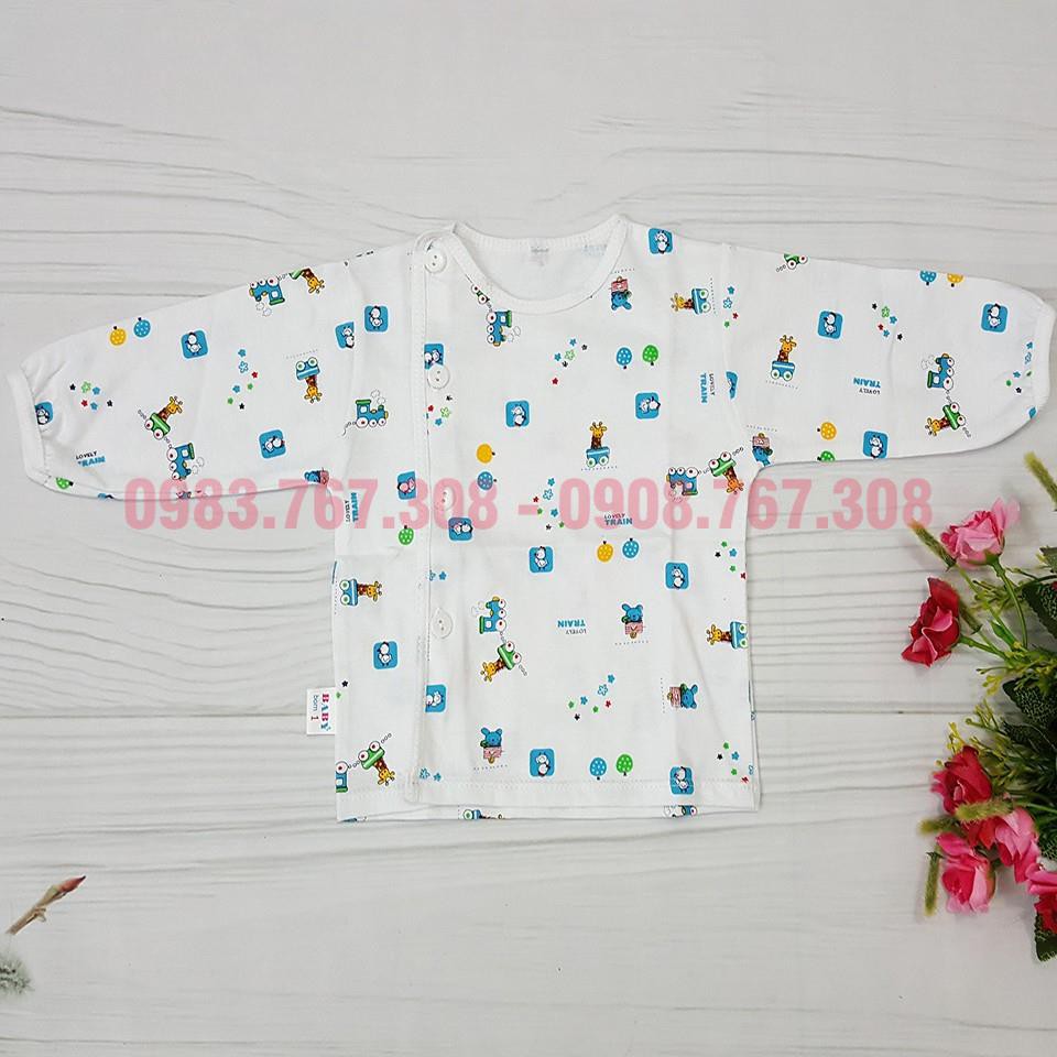 Áo Dài Tay Baby Born In Họa Tiết Đẹp Mắt - Chất Cotton Mỏng, Mềm Cho Bé Từ Sơ Sinh  Đến 8kg