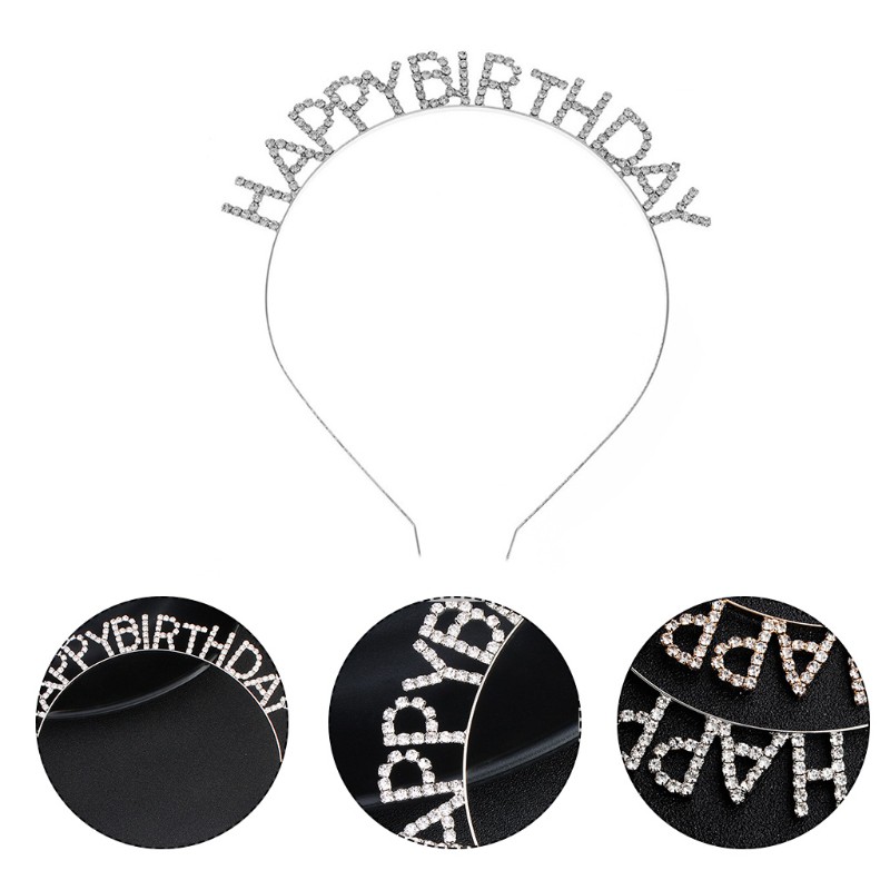 Đồ Cài Tóc Từ Hợp Kim Trang Trí Chữ Happy Birthday Xinh Xắn Cho Nữ