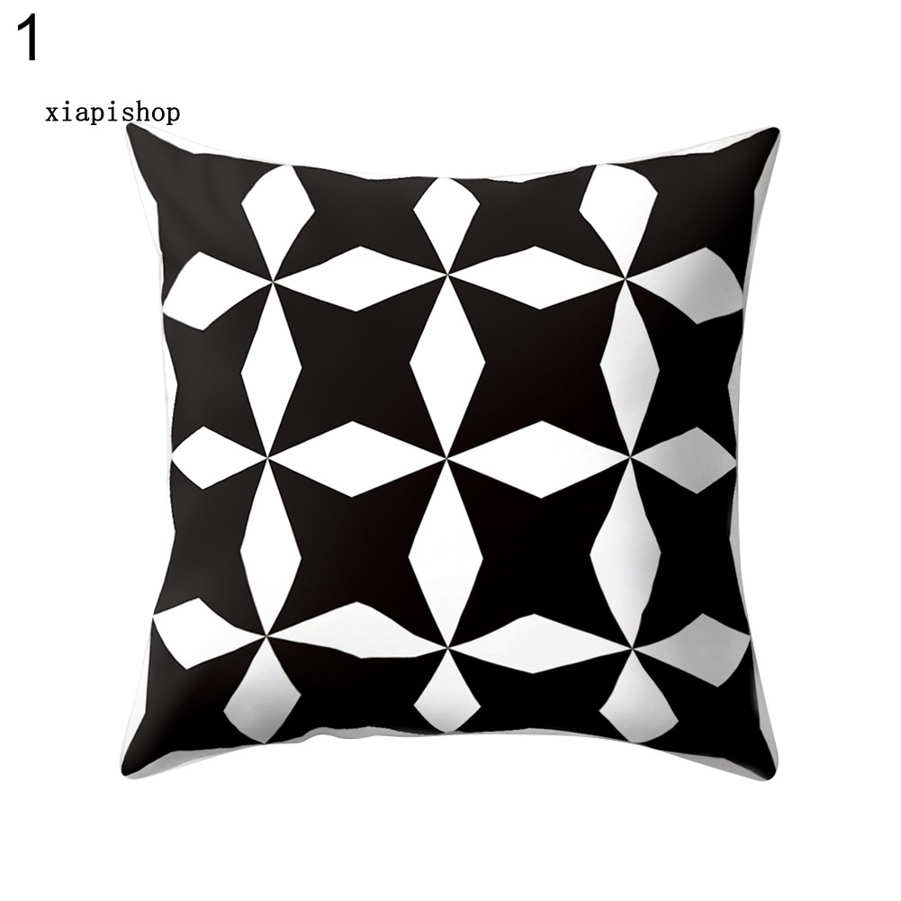 Áo gối sofa họa tiết hình học đơn giản cao cấp