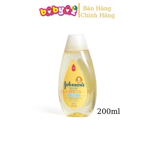 Sữa Tắm Gội Toàn Thân Trẻ Em Johnson's Baby 200ml Mẫu Mới, (HÀNG CHÍNH HÃNG CÔNG TY)