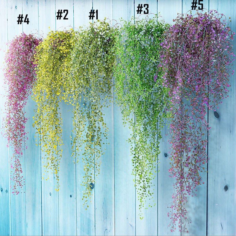 Hoa Giả - Cụm Hoa Treo Tường - Hoa chuông rủ- dài 70 cm- trang trí nhà cửa