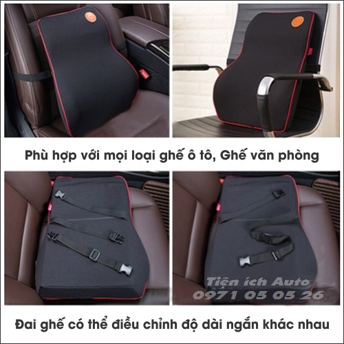 Gối Tựa Đầu, Gối Tựa Lưng Cao Su Non Cao Cấp Dùng Cho Xe Ô Tô, Ghế Văn Phòng | tienich_auto